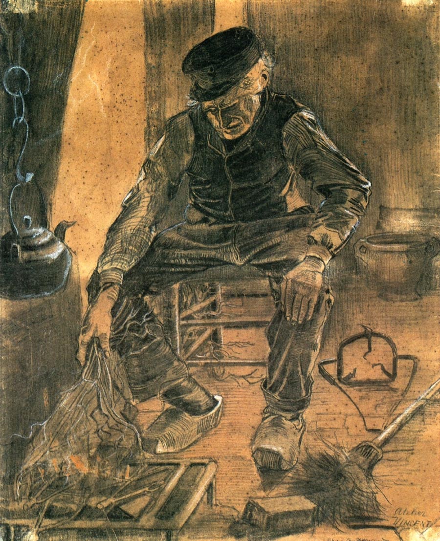 Vincent Van Gogh Old Man At The Fireside